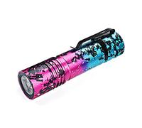 ULTRAFIRE Rechargeable Small LED Torch, 800 Lumens Stepless Dimming Tactical Torch, 5 Modes Mini Pocket Flashlight for Kids Camping Outdoor Emergency, UF02 (Pink)