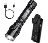 ULTRAFIRE Rechargeable Tactical Torch with Magnetic Holster, 1200 Lumens 3 Modes Bright LED Torch, Hidden USB-C Port, Duty Belt Accessories for Police, Security, Law Enforcement, T1 X