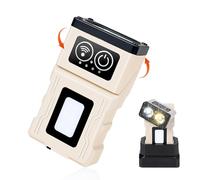 ULTRAFIRE Rechargeable Torch with Charging Dock, 500 Lumens Bright Small Torch with Warm Light and Red Light, 180° Rotatable Mini Magnetic Pocket Torch, Lightweight Camping Flashlight