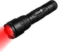 ULTRAFIRE Red Light LED Torch 620-630nm Zoomable Red Hunting Light, Single Mode Red LED Torch for Night Vision, Astrophotography, 502R