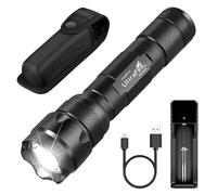 ULTRAFIRE Tactical Torch with Holster, 1000 Lumens Single Mode LED Torch with Pouch for Duty Belt, Bright Small EDC Flashlight for Camping, Security, Law Enforcement, Patrol, WF-502B