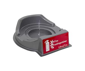 UltraFire Universal Economy Fire Point Extinguisher Stands - Suitable For Up To 9kg/9ltr Extinguishers - UK Manufactured (Single, Grey)