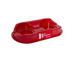 UltraFire Universal Economy Fire Point Extinguisher Stands - Suitable For Up To 9kg/9ltr Extinguishers - UK Manufactured (Double, Red)