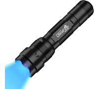 ULTRAFIRE UV Torch 365nm Black Light, Zoomable UV Light Ultraviolet LED Torch for Detecting Pet Dry Urine Stains, Curing Resin, Hotel Sanitation Inspection, Leak Detection, Rocks Minerals, 502UV