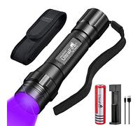 ULTRAFIRE UV Torch 395-405nm Blacklight LED Torch, Zoomable Ultraviolet Light with Holster, Small UV Flashlight for Curing Resin, Pet Urine Stains, Fluorescence Detection, Leak Detector