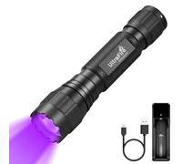 ULTRAFIRE UV Torch 395nm Black Light, 10W High Power UV Light with Holster, Small Ultraviolet Flashlight for Curing Resin, Pet Urine Stains, Fluorescence, Scorpions, 501UV-395 PRO