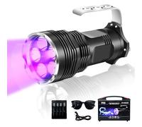 ULTRAFIRE UV Torch 395nm LED Black Light, 50W High Definition Ultraviolet Light, Long Range Handheld UV Lamp for Searching Amber, Rocks, Minerals, Scorpions Hunting, Resin Curing, Leak Detection