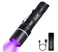 ULTRAFIRE UV Torch 395nm LED Blacklight, Powerful Ultraviolet Light Single Mode UV Light for Resin Curing, Pet Urine Stains, Fluorescence Detection, Scorpion Hunting