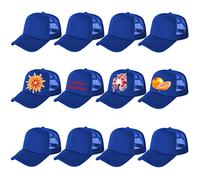 Ultrafun 12 Pack Trucker Hat Mesh Sublimation Blank Hats Men Women, Royal Blue, One Size