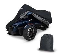 UltraGard Custom-Fit Can-Am Spyder RT Cover 2020+ - UV-Stable, Weather-Resistant Black/Charcoal Polyester with SoftTek Windshield Liner, Reflective Piping & Secure Elastic Hem