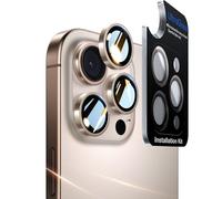 UltraGlass UNBREAK TOP 9H+ Glass for iPhone 16 Pro Max/16 Pro Camera Lens Protector [Military Grade Shatterproof & Longest Durable] Camera Protector 16 Pro/16 Pro Max Tempered Glass, Desert Titanium
