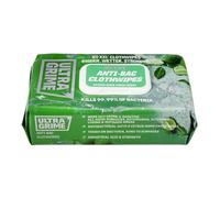 UltraGrime Antibac Clothwipes 80 Thick Large Wipe Pack - large wetwipes - cleaning clothwipes antibac - multi purpose - antibac hand clothwipes industrial clothwipes toilet