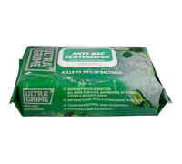 UltraGrime Life Anti-Bacterial Wet Wipes - Big Size Disposable Industrial-Grade Cleaning Wipes - Tougher Multi-Purpose Heavy-Duty Sanitizing Cloths -