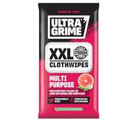 UltraGrime Multi-Purpose Wet Wipes Pomelo Scented Cleaning Cloths Plastic-Free Hand Wipes For Home, Kitchen, Toilet, Floor & Surface Cleaning XXL Large Heavy-Duty Family Wet Cloths (Pack of 40)