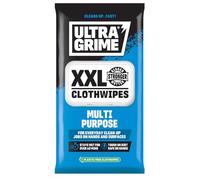 UltraGrime Multi-Purpose XXL Wet Wipes - Multi-use Hand Wipes - Heavy-Duty Dirt & Grime Cleaning for Home, Cars,Tools, Equipment, Kitchen & Surfaces - Plastic-Free Soft Cleaning Cloths (Pack of 40)