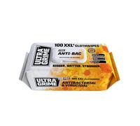 UltraGrime PRO Anti-Bac Cleaning Wet Wipes - Big Size Professional Disposable Wipes - Tougher Multi-Purpose Heavy-Duty Antibacterial Cloths (100 Thic