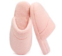 ULTRAIDEAS Womens Fluffy Scuff House Slippers Indoor Memory Foam (size 7-8, Pink)