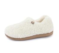 ULTRAIDEAS Women's Winter Memory Foam Slippers Warm Slippers with Wool Lining, Cotton Blend, Women's Non-Slip Sole for Indoor and Outdoor Use, beige, 38.5 EU