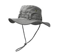 UltraKey Boonie Hat, Outdoor Wide Brim Sun Protect Hat, Double Layer Classic US Combat Army Style Bush Jungle Sun Cap for Fishing Hunting Camping Grey