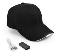 UltraKey Hands Free LED Baseball Cap Light Glow Bright Women Men Sport Hat Dark for Outdoor Jogging Breathable Snapback Hats Hip Hop Party Holiday Rechargeable Black