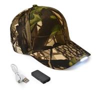 UltraKey Hands Free LED Baseball Cap Light Glow Bright Women Men Sport Hat Dark for Outdoor Jogging Breathable Snapback Hats Hip Hop Party Holiday Rechargeable Camo