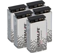 Ultralife 9 V Lithium (SLM 9 V Lithium Battery 9 Volt Set of 5