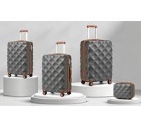 Ultralight ABS Diamond Suitcase: Cream/28 inch/One