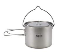 Ultralight and Portable Titanium Cup or Camping Pot with Bail Water for Outdoor Picnic, Backpacking, Camping and Hiking