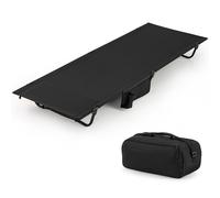 Ultralight Camping Cot Adults Portable Folding Camping Bed COSTWAY Black One Size