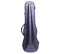 Ultralight Composite PC Carbon Fiber Violin Case Shoulder Strap Wear-Resistant And Waterproof Adult Brushed Style Professional violin case(Black,4/4)