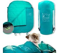 Ultralight Dog Sleeping Bag Backpacking-Outdoor Dog Bed for Hiking-Backpacking Gear for Dogs-Dog Hiking Gear-Dog Camping Gear-Packable Sleeping Bag for Dogs-Dog Travel Bed (Glacial Blue | Medium)