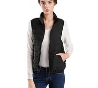 Ultralight Down Puffer Jacket Women's Sleeveless Body Warmer Plus Size Womens Down Bubble Feather Puffa Gilet Bodywarmer Black L