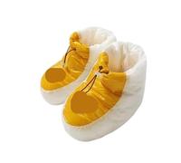 Ultralight Down Shoes Cover 800FP Booties Outdoor Tent Slippers Winter Foot Socks In Sleep Bag For Outdoor(Yellow-L)