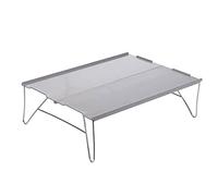 Ultralight Folding Camping Table - Portable Mini Outdoor Table for Hiking Travel & Picnics - Compact Foldable Desk for Tourists & Outdoor Activities (Gray)