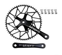 Ultralight Hollow Crankset, 170mm Arm 130BCD 50-58T Chainring for Road | Ultralight Hollow Crankset, 130BCD 50-58T Chainring, 170mm AL6061 Aluminum, for 9/10/11 Speed Road Folding Bike