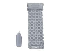Ultralight Inflatable Sleeping Pad With Built In Foot Pump, 7cm Thick Waterproof TPU Camping Air Mattress Interconnectable Foldable Mat For Backpacking Hiking Tent Festival,Grey-200 X 70 X 7cm