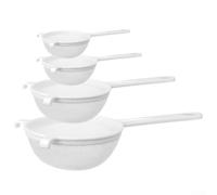 Ultralight Nylon Sieve,Flour Sieve Set with Handheld Filter, 7CM 12CM 15CM 18CM Sifter for Baking Powder & Straining Oil,Kitchen Strainer Tools Dishwasher Safe(4PCS)