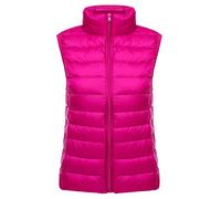 Ultralight Packable Down Gilet Ladies Lightweight Down Vest for Women Sleeveless Padded Quilted Puffer Jacket Women Sleeveless Coat Puffa Gilet Womens Bubble Waistcoat Plus Size Pink M