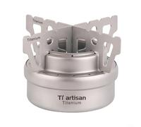 Ultralight Portable Alcohol Stove with Stability Rack Cross Support for Camping Hiking Backpacking Outdoor Adventure Survival Compact Lightweight Efficient Burner Furnace with Storage Bag