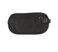 Ultralight RFID Money Belt Blocking Travel Adjustable Elastic Strap Travel Wallet Hidden Security Waist Pouch with 5 Multi Pockets 3 RFID Card Protector Sleeves for Cash Passport Phones Black