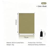 Ultralight Waterproof Silicone Coated Camping Mat, 20D Tear Resistant | Picnic Blanket, PU8000mm Groundsheet For Hiking, Beach, Festival, Compact Storage Bag Included, Khaki Gray Green Options
