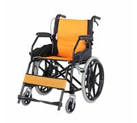 Ultralight Wheelchair for Adults Folding Transport Wheelchair w/Brake, Swing-Away Footrest, Flip Back Backest and 17 Inch Wide Seat for Storage and Travel Use Load 100kg