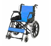 Ultralight Wheelchair for Adults Folding Transport Wheelchair w/Brake, Swing-Away Footrest, Flip Back Backest and 17 Inch Wide Seat for Storage and Travel Use Load 100kg