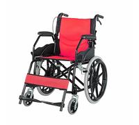 Ultralight Wheelchair for Adults Folding Transport Wheelchair w/Brake, Swing-Away Footrest, Flip Back Backest and 17 Inch Wide Seat for Storage and Travel Use Load 100kg