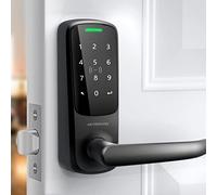 ULTRALOQ Latch 5 Built in WiFi Smart Lock with NFC, 5-in-1 Keyless Entry Door Lock with Bluetooth, Smart Handle with Keypad (Black)