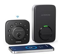 ULTRALOQ U-Bolt WiFi Smart Lock with Door Sensor, 7-in-1 Keyless Entry Door Lock, Built-in WiFi Deadbolt Front Door, App Remote Control No Hub, Auto Unlock, Easy Installation, IP65 Waterproof, Black