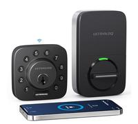 ULTRALOQ U-Bolt WiFi Smart Lock with Door Sensor, 7-in-1 Keyless Entry Door Lock, Built-in WiFi Deadbolt Front Door, App Remote Control No Hub, Auto Unlock, Easy Installation, IP65 Waterproof, Black