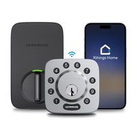 ULTRALOQ U-Bolt WiFi Smart Lock with Door Sensor, 7-in-1 WiFi Deadbolt Smart Lock, App Remote Control No Hub, Auto Unlock, Easy Install, IP65 Waterproof, ANSI Grade 1, Nickel