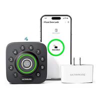 ULTRALOQ World's First Z-Wave Smart Lock with Fingerprint ID, Biometric Door Lock, Works with Z-Wave Plus, Home Assistant, Compatible with SmartThings, Hubitat, WiFi Bridge Included, Black