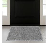 Ultralux Dirt Trapper Door Mat with Waterproof Back 60 x 40cm Black & White | Heavy Duty Non-Slip Indoor Outdoor Entry Mat, Durable Vinyl Coil Mud & Dust Barrier Mat, Absorbent Quick Dry Scraper Doormat
